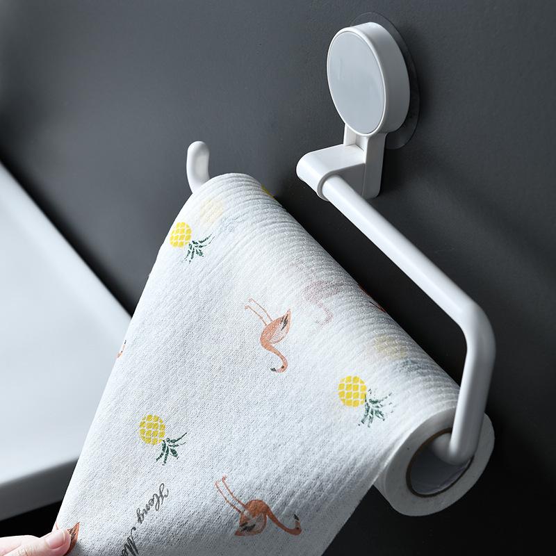 Kitchen No-Drill Cabinet Paper Towel & Wrap Rack