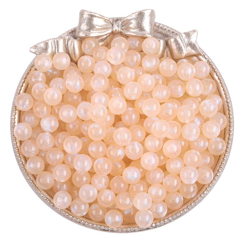 Iridescent Acrylic Round Beads for DIY Phone Case & Jewelry Decoration