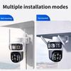 V380 4G Solar Camera with Dual-View, Triple-Lens, 10x Zoom, Low-Power, Wireless Bullet Ball Monitor