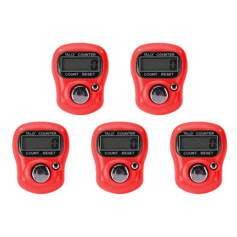 20-1 szt. Licznik palcowy Klik Mini Marker ściegów Rząd Robótki na drutach Liczniki elektroniczne Cyfrowy licznik kliker LED Narzędzie