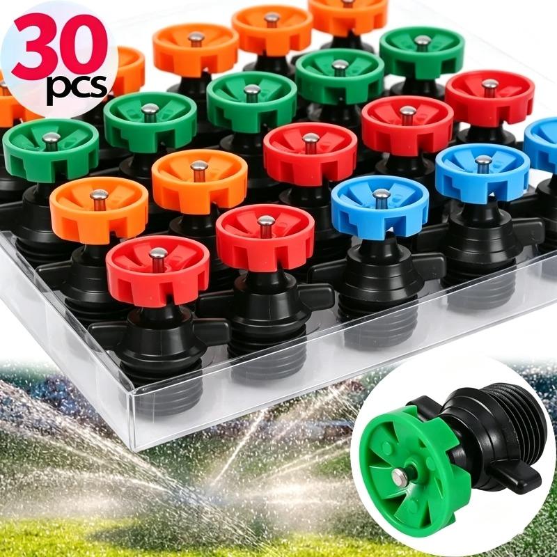 30/1PCS Scattering Nozzle 360 Degree Rotating Sprinkler Male Thread Irrigation Nozzle Garden Farm Balcony Yard Watering Nozzle