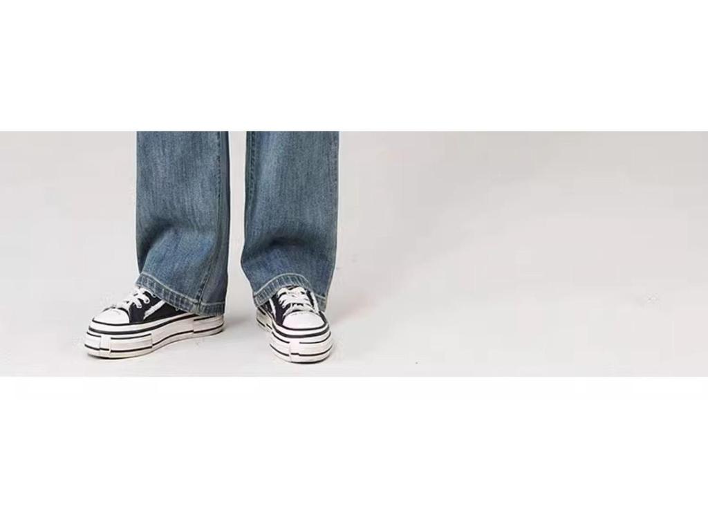Women's High-Waisted Retro Slimming Jeans - Fall 2025 Collection: Wide-Leg, Floor-Length, Straight-Leg Pants for Spring/Autumn.