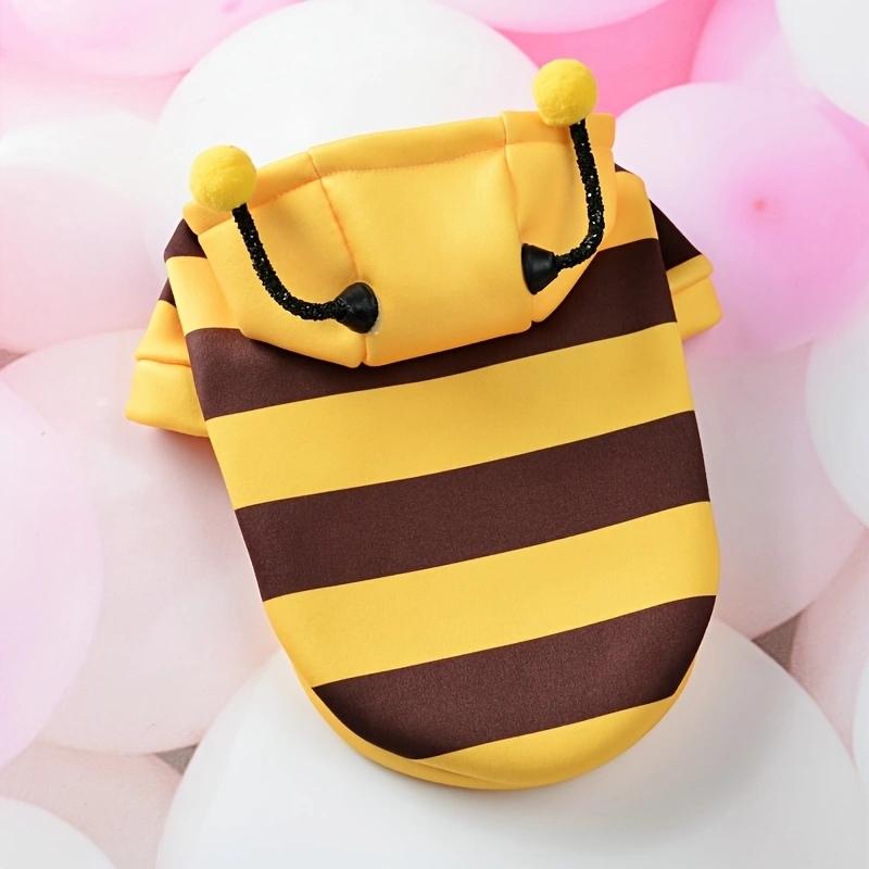 

Пальто для щенка Bee Pet, наряд, толстовки на Хэллоуин для собак, зимний костюм для косплея кошки, праздничный наряд для маленьких и средних собак и кошек L жёлтый