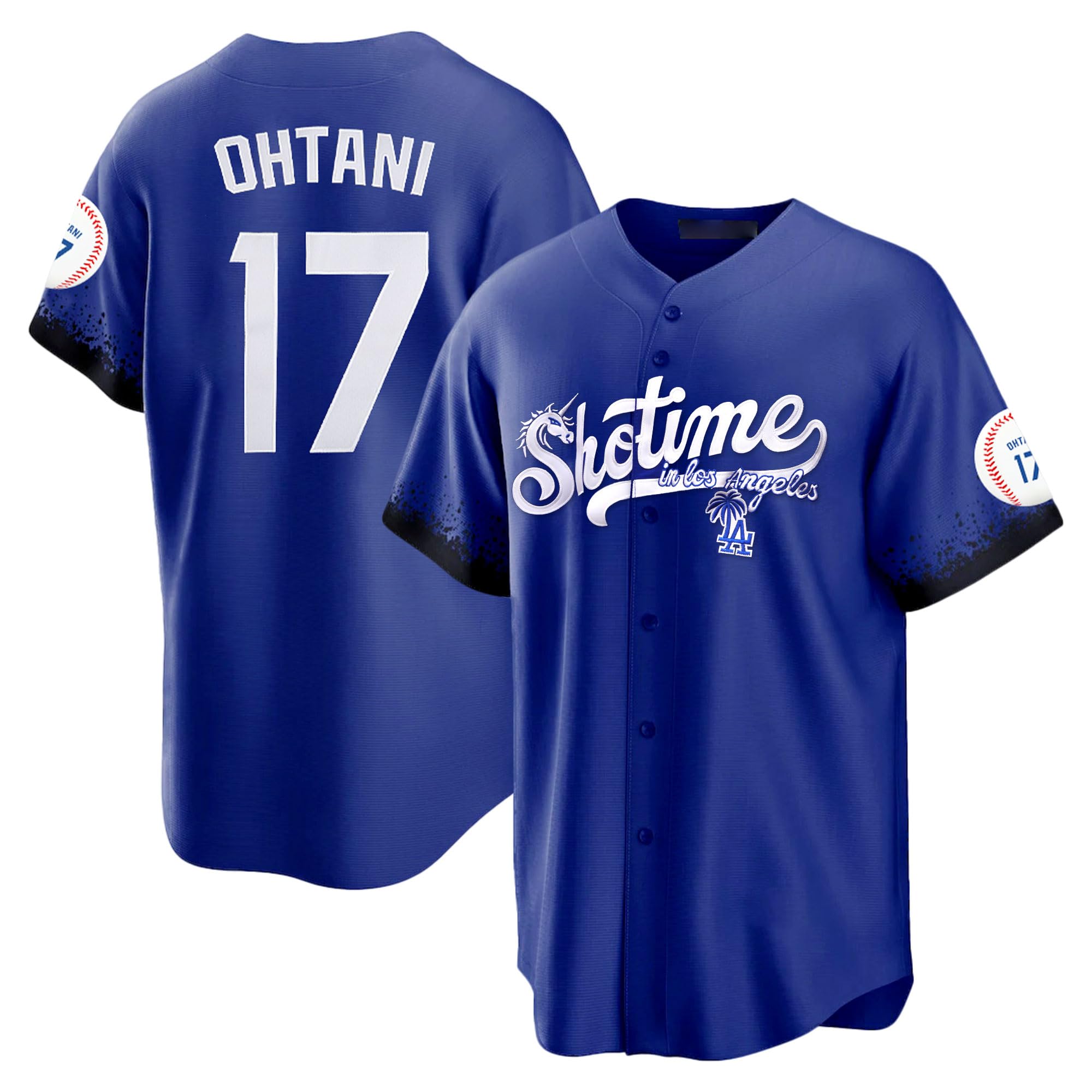 

Men s Number 17 Shotime Dragon Design LA Baseball Jersey | Custom Baseball Shirt [Fast Shipping from Tokyo] (JP, Alphabet, XL, Regular, Royal Blue)