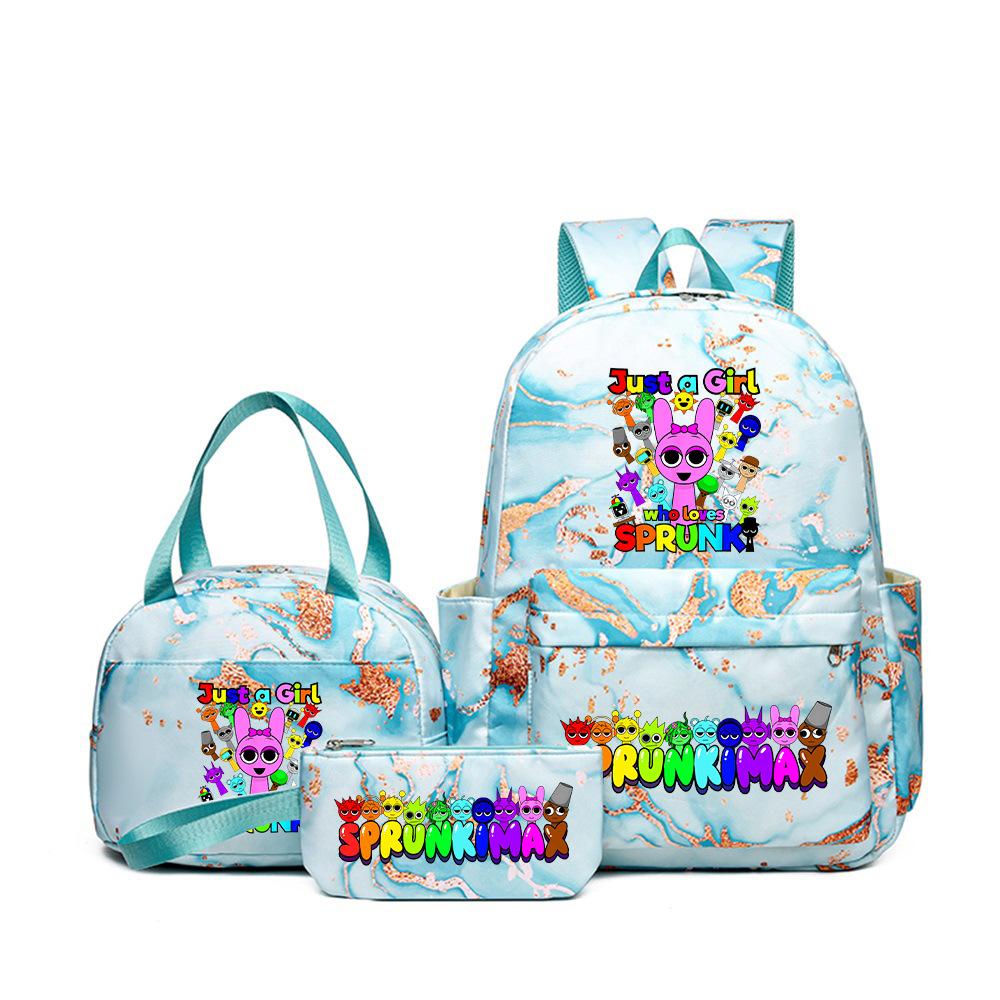 Rhythm box sprunki peripheral schoolbag boys and girls schoolbag primary school junior high school students backpack D