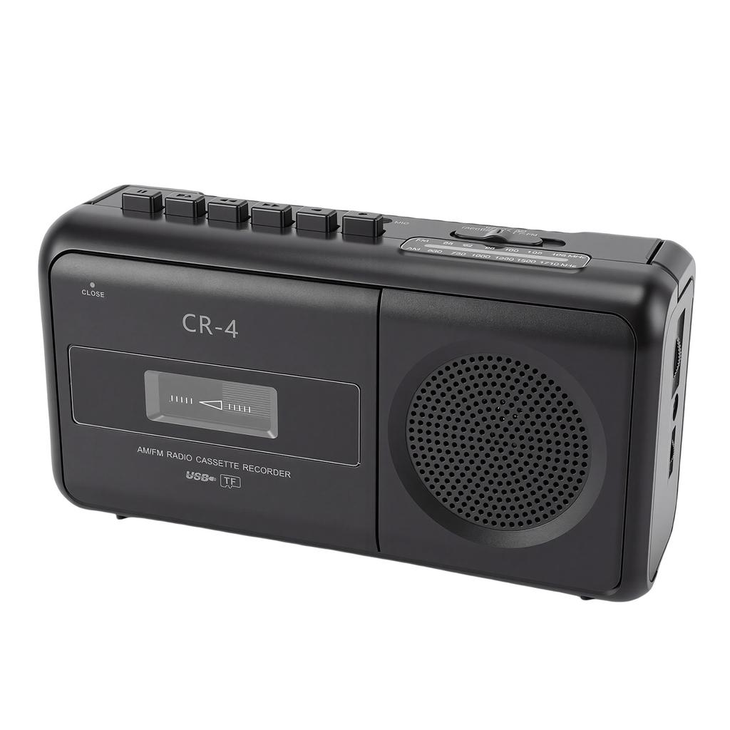 Cassette Tape Recorder Voice Recording Battery Operated MP3 To Cassette Converter Built in Speaker Mic Headphone Jack