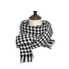 New Double-sided Diamond Plaid Scarf for Women In Winter European and American Imitation Cashmere Warm Tassel Shawl Thickened Cold Proof Scarf