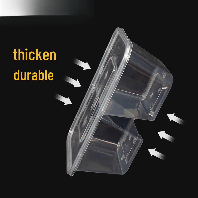 Disposable Double-Compartment Plastic Food Containers