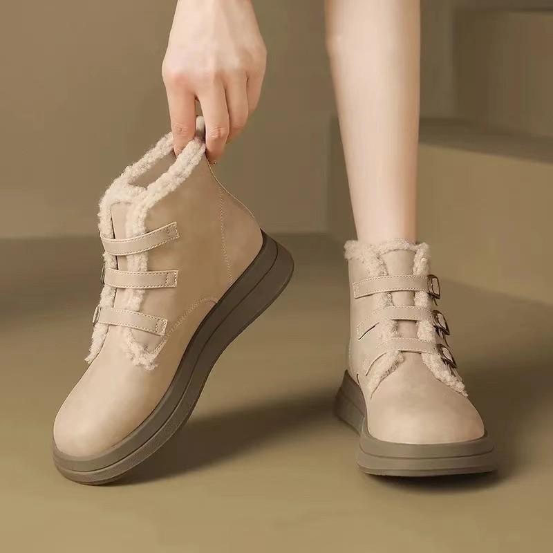 

Женские популярные новые зимние сапоги для снега, северо-восточные большие хлопковые сапоги, бархатные, на толстой подошве, теплые короткие сапоги, женские сапоги с пряжкой, женские сапоги 41 абрикосовый