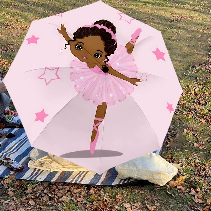 1 Stück Ballettänzer Regenschirm - 8 Speichen verstärkt, Automatisches Öffnen, Leicht & Langlebig, Niedliches Modeaccessoire für Draußen - W9284