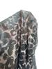 2025 Sexy Semi-Sheer One-Shoulder Leopard Print Top for Women - Spring & Autumn Fashion