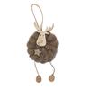 Antler Deer Santa Claus Wool Felt Ornaments Wooden Elk Christmas Tree Decoration Hanging Pendant