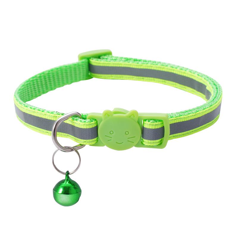 Reflektierendes Katzenhalsband mit Sicherheits-Aufreißverschluss und Glöckchen
