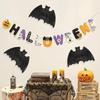 Halloween Rattan Bat Decoration 3D Scary Black Plastic Woven Bat Wall Hanging Decor for Tree Porch Yard Lawn Indoor Outdoor Farmhouse Decor