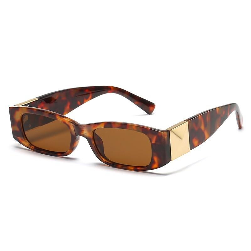 Fashion New Square Small Frame Sunglasses Women Personalized Trendy Stripe Sun Glasses Men Rectangle Eyeglasses Uv400