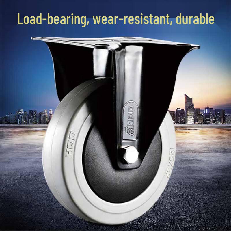 Aurora 4-inch Silent Swivel Brake Caster Wheel