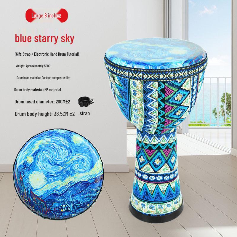 Sheepskin African Hand Drum for All Ages - Beginner To Professional