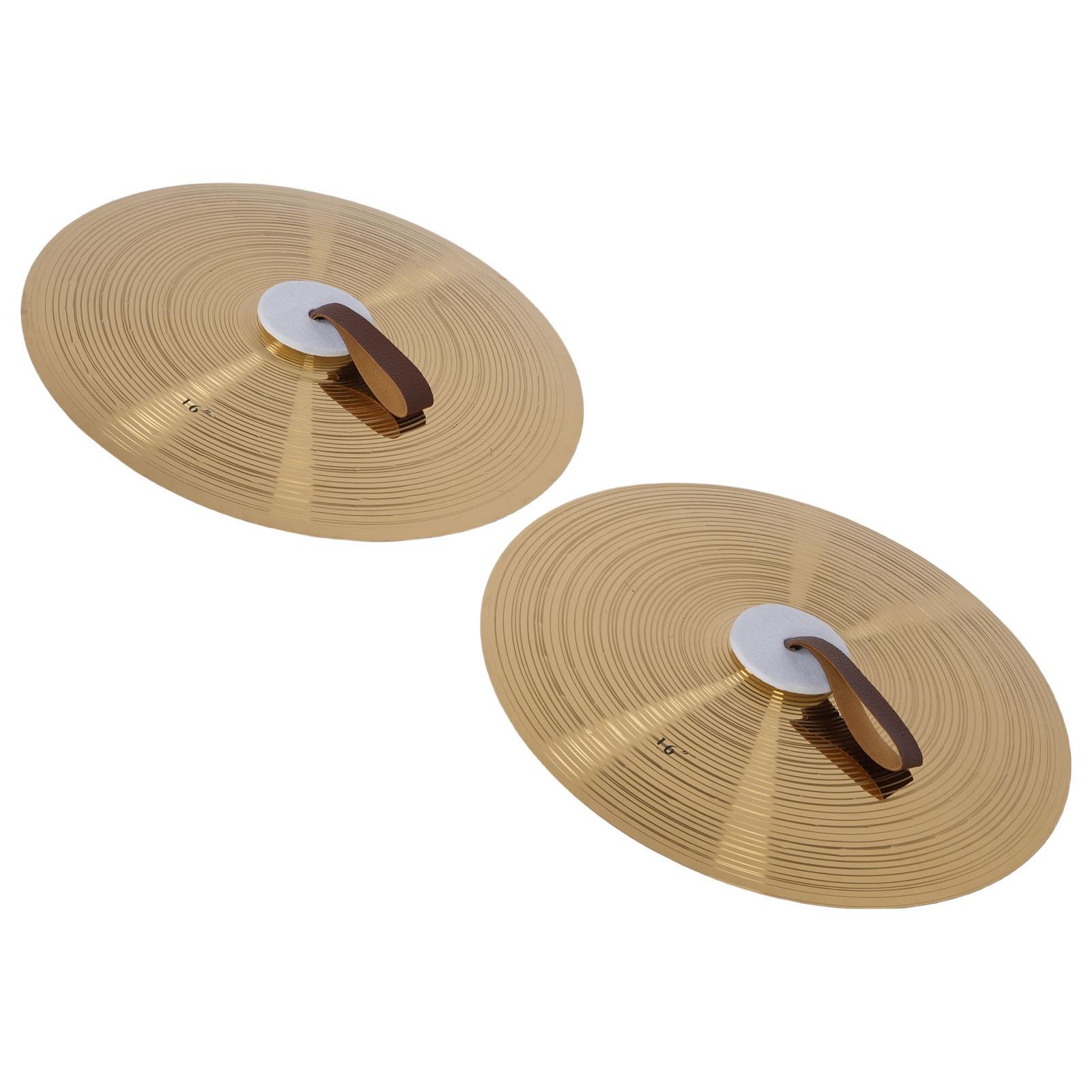 

1 пара ручных тарелок 16 дюймов из высокотвердого сплава, ударный инструмент для оркестра