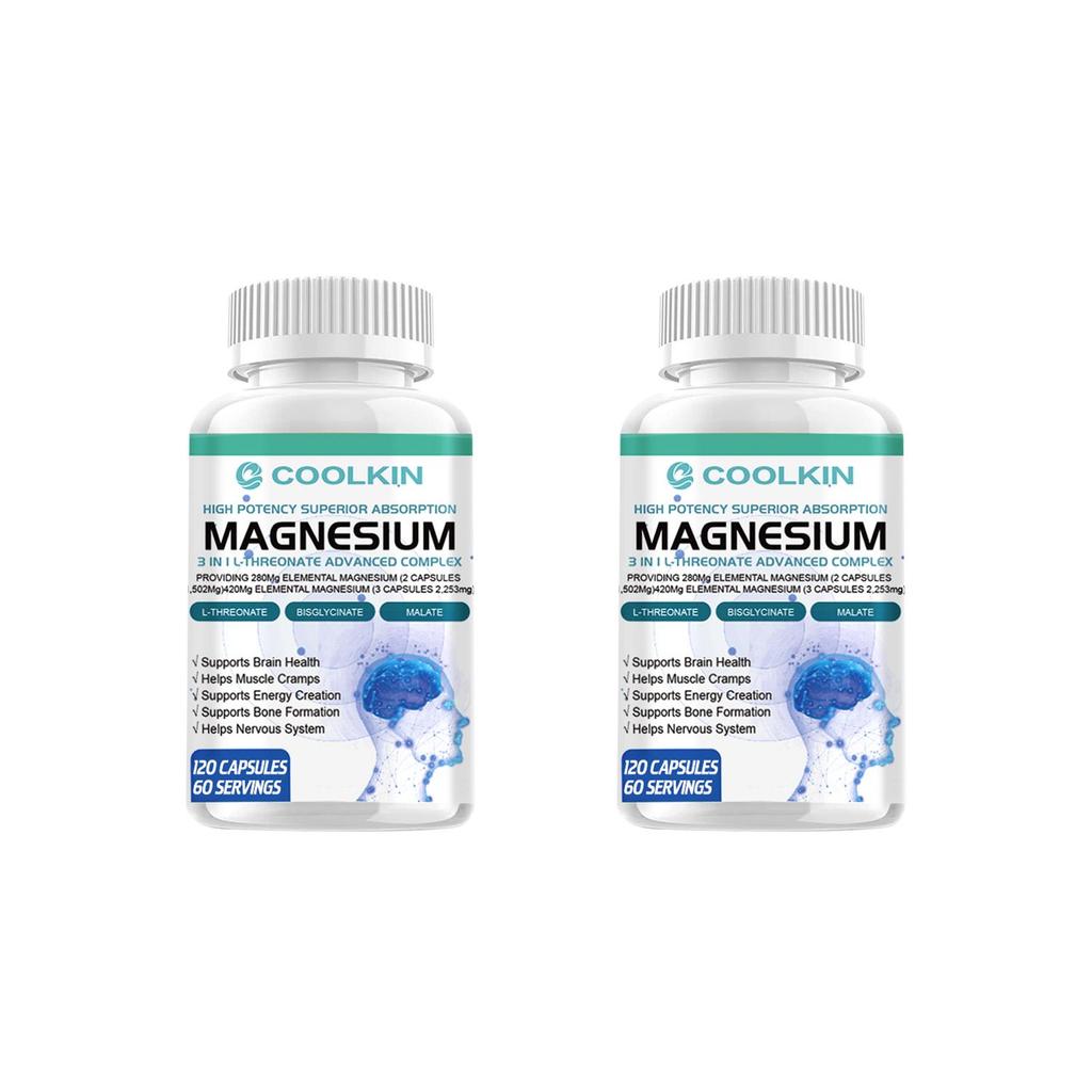 Capsule composite di magnesio tre-in-uno, contenenti magnesio L-treonato, magnesio taurinato, magnesio glicinato, adatte per adulti.
