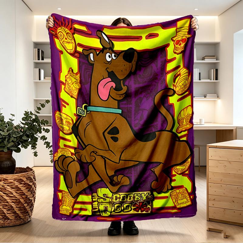 Scooby Print Blanket - Soft & Comfortable, for Bedroom, Travel, Sofa, Home Decoration - Birthday Christmas Gift for Friend