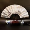 men's decorative large folding fan, Bamboo and wood printed hand fan 12.99 inches Home decoration fan Holiday gift hand fan