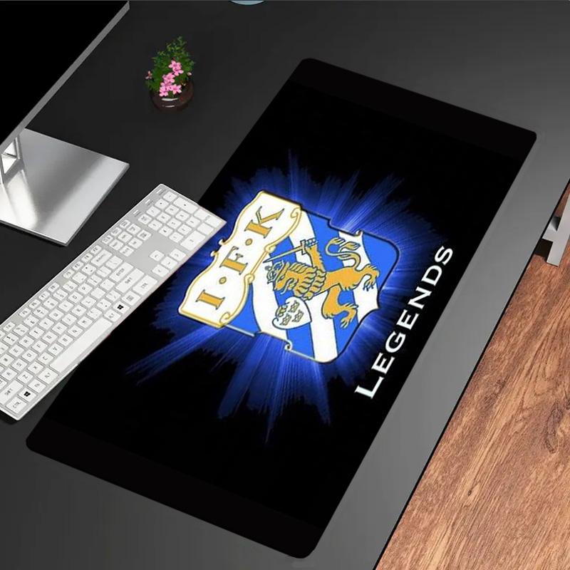 Ifk Goteborg Crest mouse pad, rubber base, esports desk mat, mouse pad for gamers and office use, gaming desk , easy to clean mat