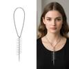 Artistic Silver Fishbone Chokers Ergonomic Neck Chain Gothic Jewelry With Thorn Detailing For Special Occasions