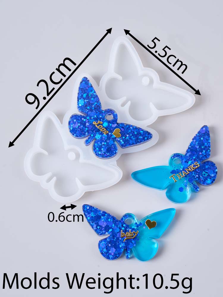 

Butterfly Oval Earrings Silicone Mold DIY Jewelry Craft Gifts Making Crystal Epoxy Resin Pendant Necklace Keychain Casting Molds