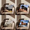 R-Running H-Horse  Throw Pillow Case Living Room Sofa Cushion Cover For Home Bedroom Decoration And Protector