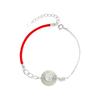 Small waist lucky safety buckle Hetian jade bracelet women Guochao new Chinese style lucky character red rope hand rope women