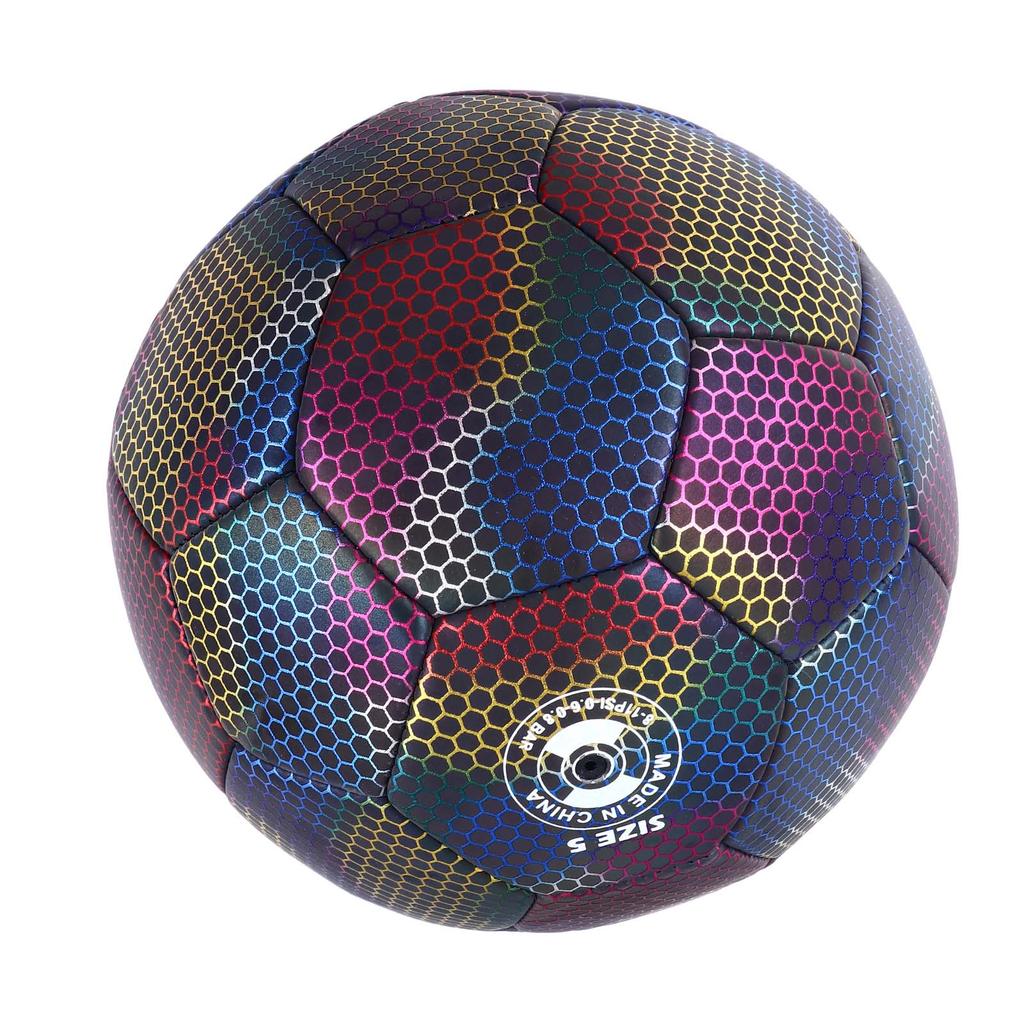 Size 5 Reflective Football Reflective Glowing Soccer Ball Glow in The Dark Football for Indoor