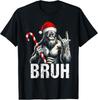 Bruh Bigfoot Christmas Funny Christmas Tree Xmas Sasquatch T-Shirt