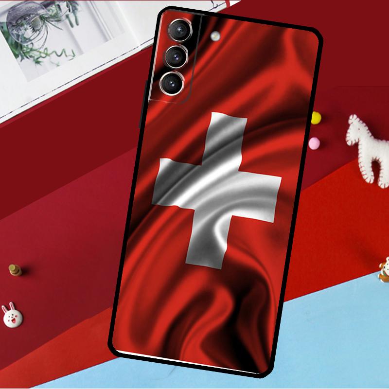 Switzerland Swiss Flag Funda For Samsung Galaxy S26 S25 S23 S22 S20 S24 Ultra S9 S10 Plus S21 FE S25 FE Phone Case