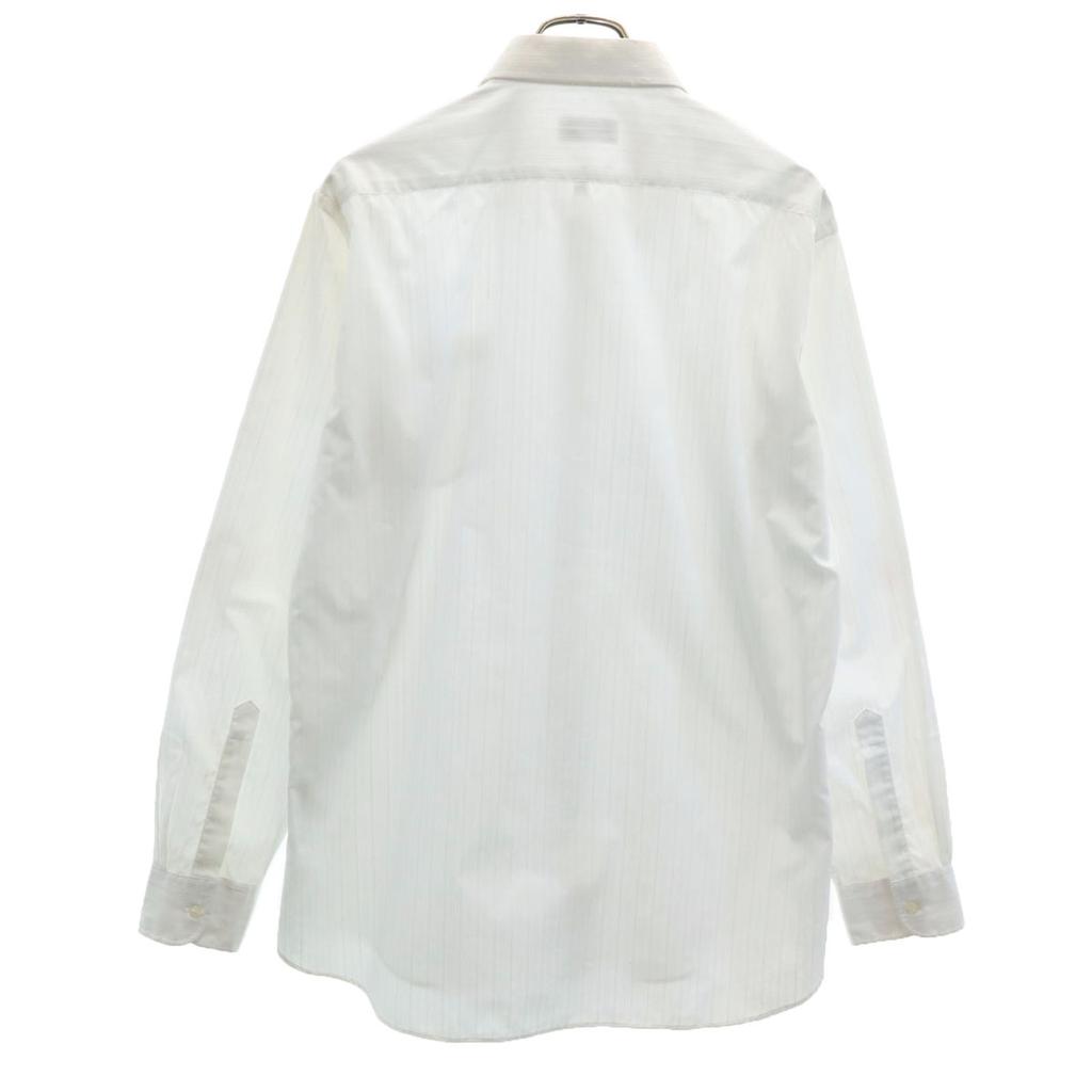 YVES SAINT LAURENT 90s Old Striped Pattern Long sleeve shirt 161/2 white Men's Used