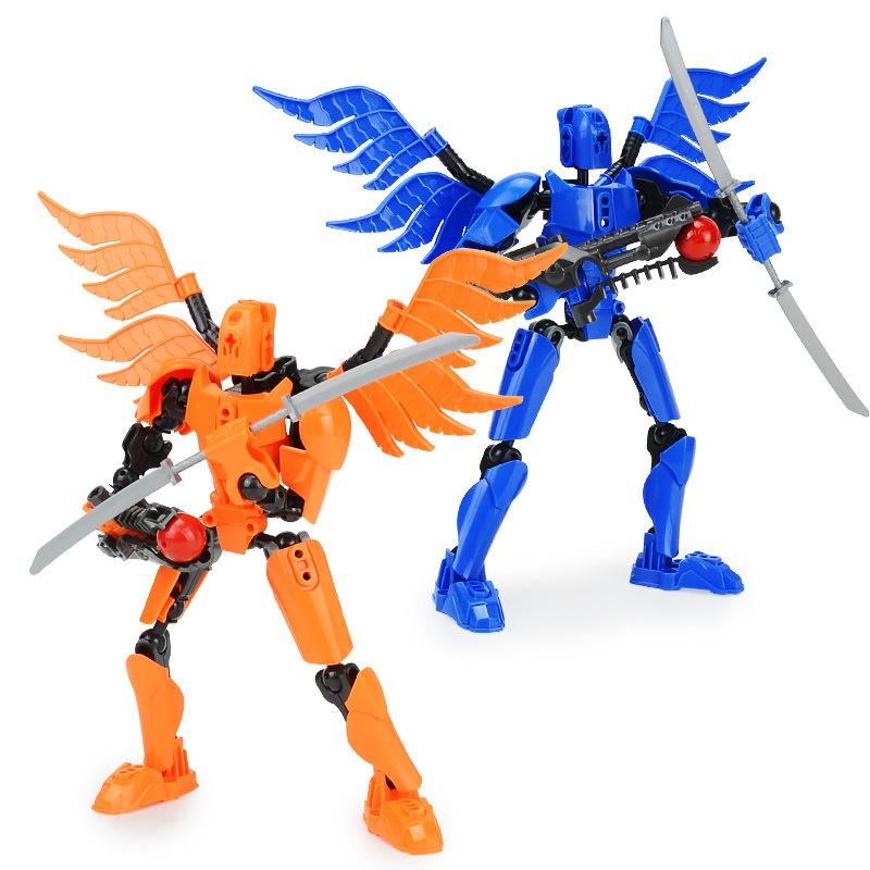 Children'S Educational Assembly Deformation Robot Model, Multi-Joint Movable Assembly Doll Building Block Toy