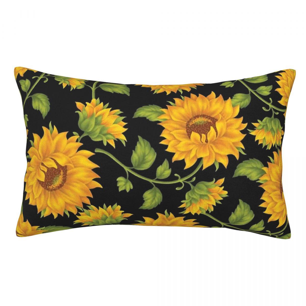 Zonnebloem Rechthoekige Kussensloop Kussenhoes Decor Slaapkamer Bed Huis Comfort Plaid Kussen 50x35cm