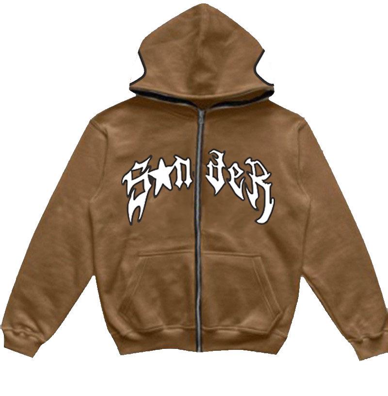 2023 Halloween Unisex Y2K Spider-Man Zip Hoodie - Loose Fit, Large Size for Couples