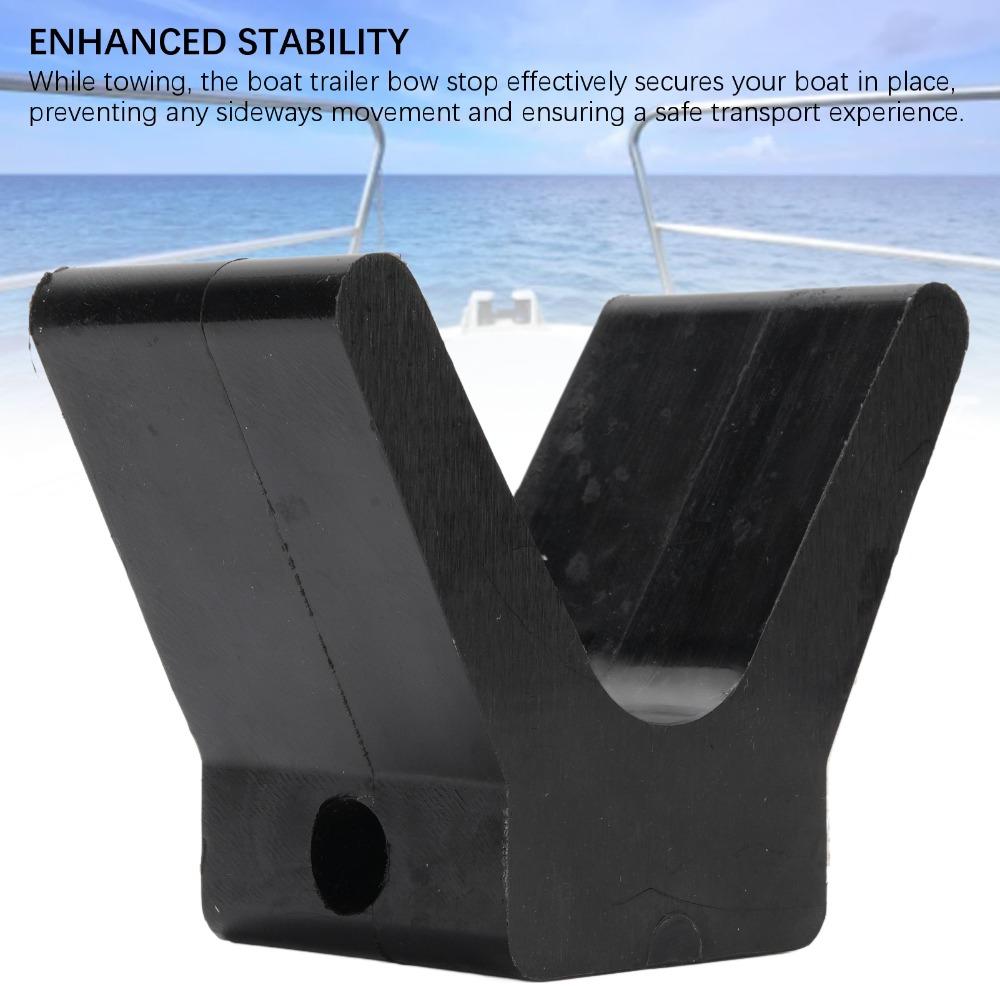 2PCS Rubber Trailer Boat Bow Stop 2 in V Shape Bow Stop Durable Bow Stop Block  Marine Application