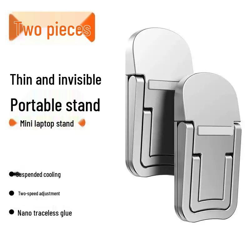 Foldable Zinc Alloy Laptop & Tablet Desktop Stand with Height Adjustment & Cooling Support