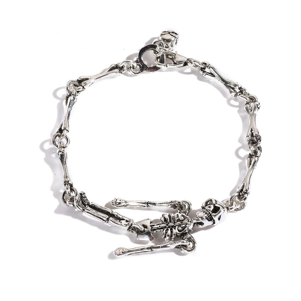 Skull Alloy Trendy Robot Bracelet Jewelry For Ladies Halloween Accessory Costume