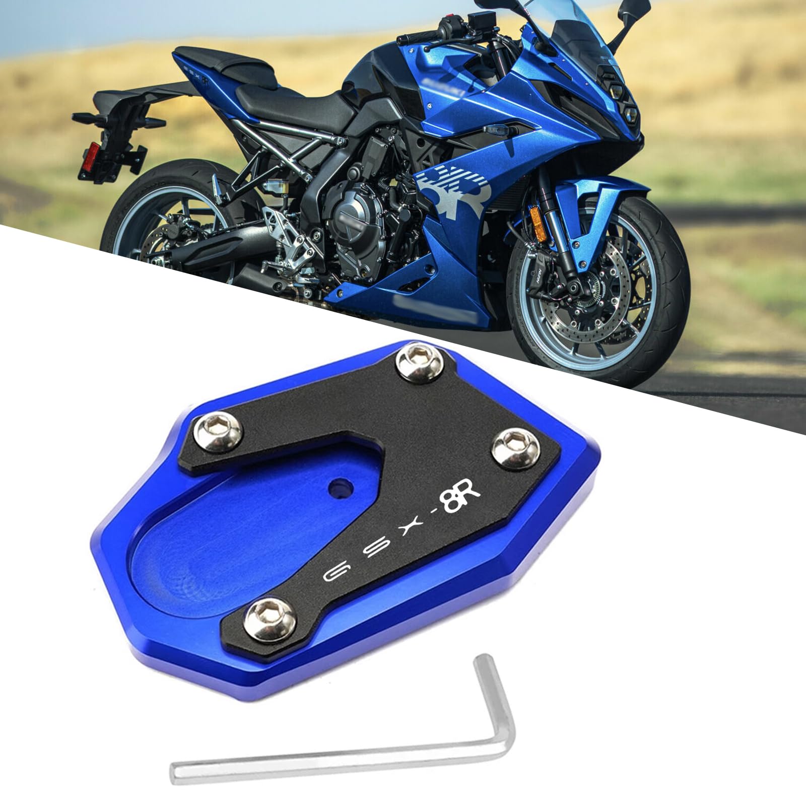 HUANGCJCJ Для GSX-8R 2025 GSX8R GSX 8R Мотоцикл Боковая подставка Ножка синий