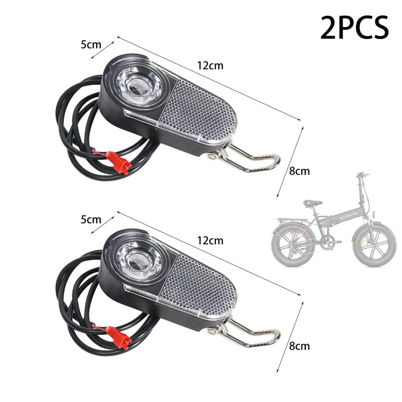 Přední světlo pro Engwe Ep-2Pro Fat Bike Elektrické kolo E-Bike Díly Příslušenství Nový Vzhled Náhradní Světlomet