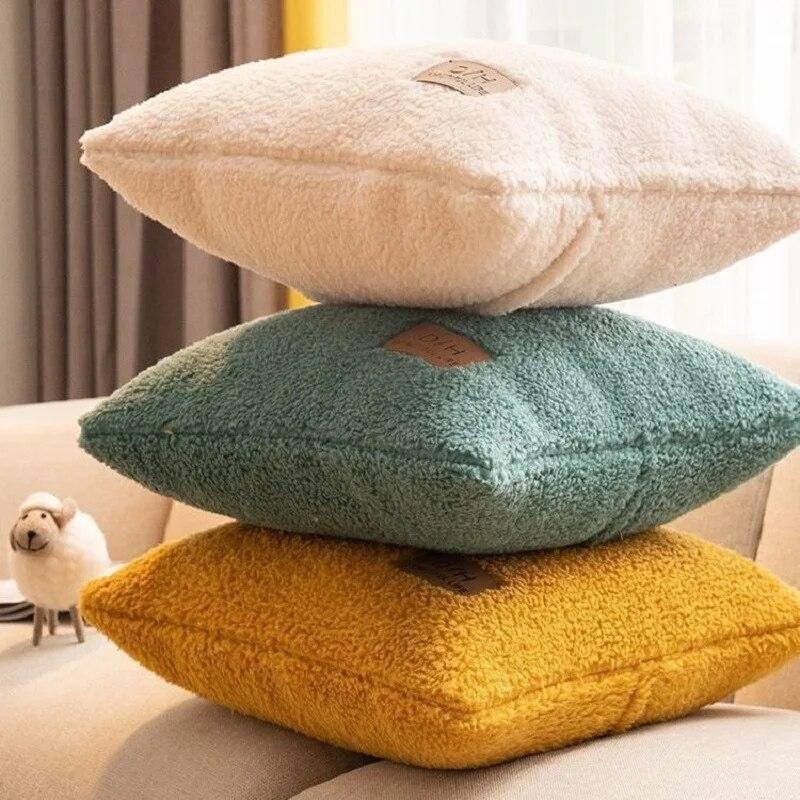 Winter Lamb Velvet Sofa Cushion Plush Cushion Four Seasons Universal Non-slip All-inclusive Living Room Sofa Set Home Decoration