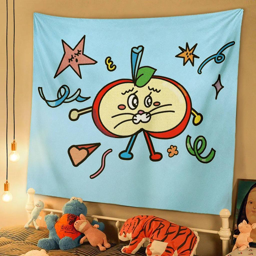 Showa Retro Background Cloth Tapestry for Bedroom Dorm Decor Photo Backdrop and Wall Covering