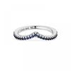 Pandora 196316c02 Timeless ShimmeRing Wishbone Blue Sparkling Silver Ring