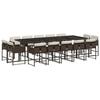 VidaXL Ensemble à manger de jardin avec coussins 15 pcs marron rotin 3278180