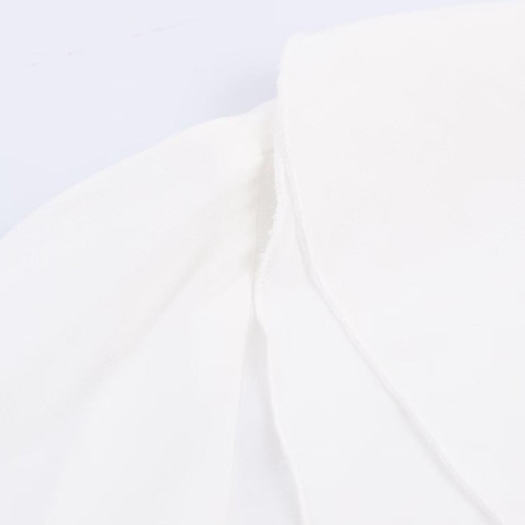 European & American Style Color Block Bow Long Sleeve Shirt