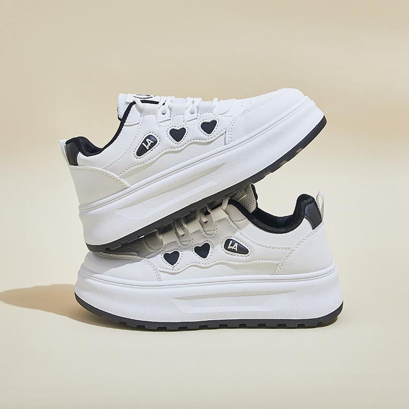 

Повседневная обувь для ходьбы для женщин. Удобные кроссовки из искусственной кожи со шнуровкой на толстой платформе. Нескользящие теннисные кроссовки. Женские дышащие кроссовки для бега. 40