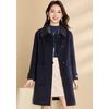 Women's Mid-Length Double-Faced Wool Blend Coat