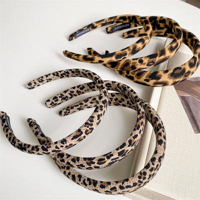 1.5/2/3CM Mode Damen- und Mädchen Leopardendruck Stoff Stirnbänder Ins Damen Haarreifen Accessoires Schwammpolsterung Haarbänder